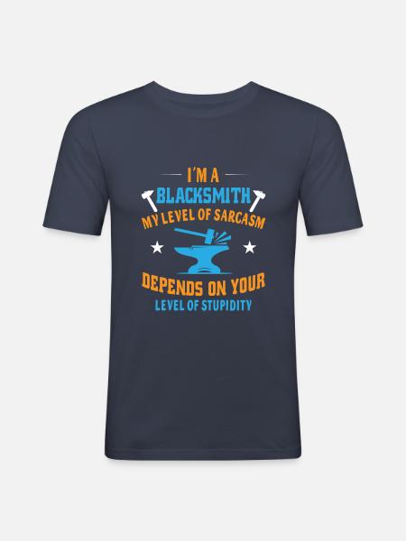 I´m a blacksmith - Männer Slim Fit T-Shirt - Navy