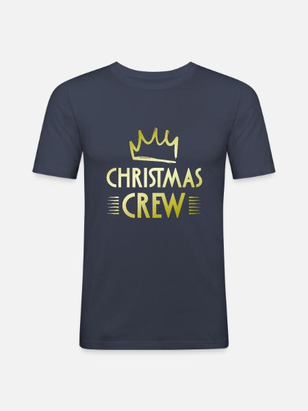 Christmas Crew - Men's Slim Fit T-Shirt - navy