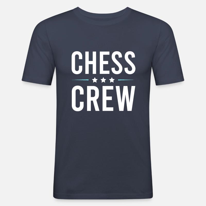 Chess Crew - Männer Slim Fit T-Shirt - Navy