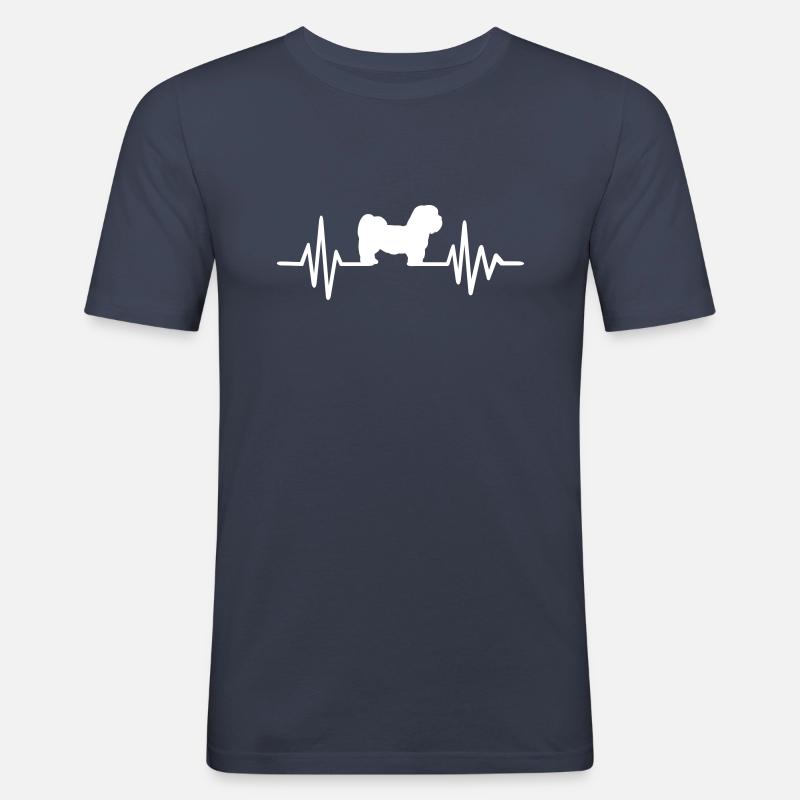 Lhasa Apso - Männer Slim Fit T-Shirt - Navy