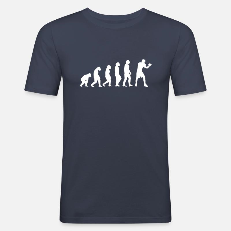 Sport Evolution Boxing - Männer Slim Fit T-Shirt - Navy