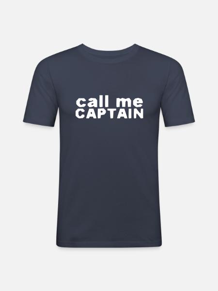 call me captain - Men's Slim Fit T-Shirt - navy