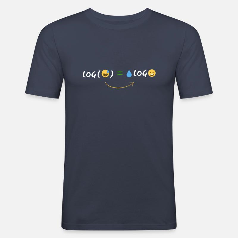 Mathematisches Eigentum von Logarithmen - Männer Slim Fit T-Shirt - Navy