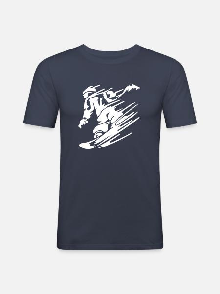 Snowboarding snowboard gift - Men's Slim Fit T-Shirt - navy