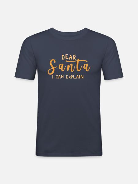 Santaclaus christmas Geschenk xmas - Männer Slim Fit T-Shirt - Navy