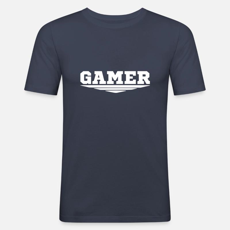 Gamer - Maglietta aderente da uomo - navy