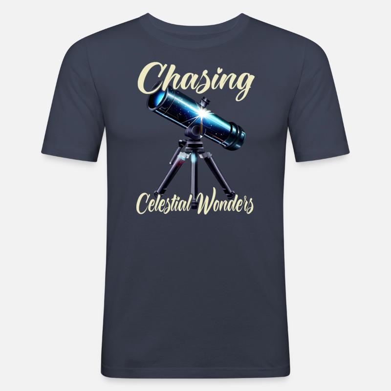 Chasing Celestial Wonders - Männer Slim Fit T-Shirt - Navy