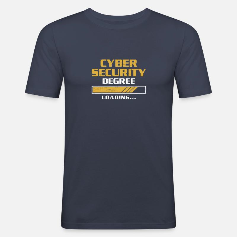 Hacking Cybersecurity Degree Loading Hacker - Men's Slim Fit T-Shirt - navy