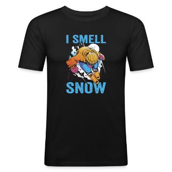 Skifahrer Skifahren Alpin Abfahrt I Geruch Schnee Skifahren - Männer Slim Fit T-Shirt - Schwarz - Vorne - Nik (191cm)