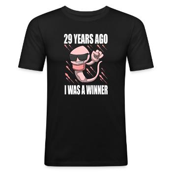 Man Sperm Birthday 29 Year Old - Men's Slim Fit T-Shirt - black - Front - Nik (191cm)