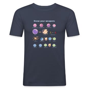 Immune system - Männer Slim Fit T-Shirt - Navy - Vorne - Nik (191cm)