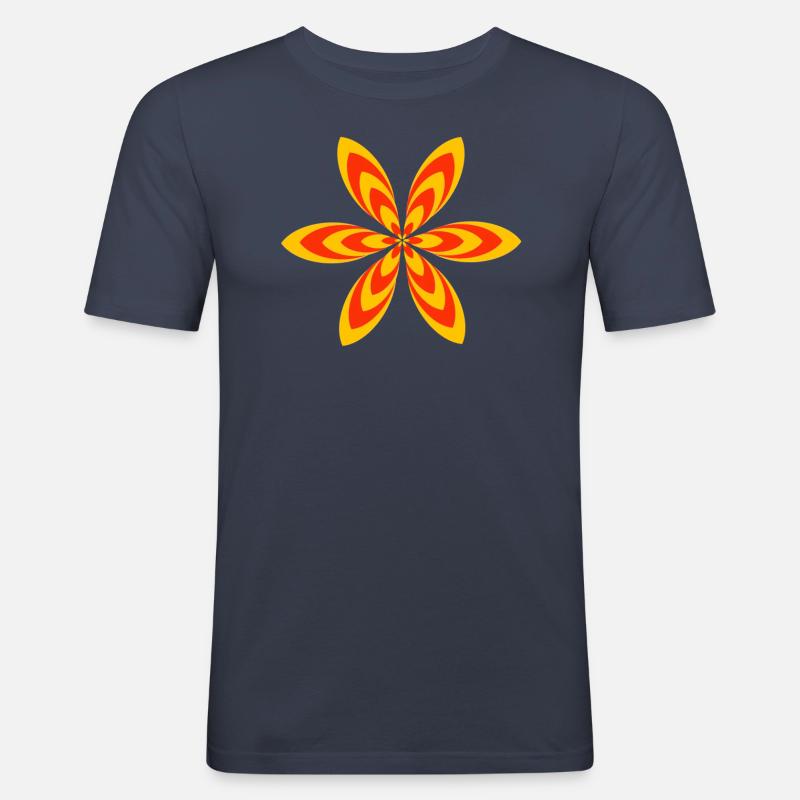 Graphic - graphic pattern - geometric pattern - Men's Slim Fit T-Shirt - navy