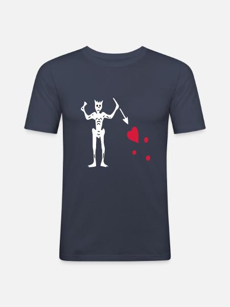 Blackbeard - Men's Slim Fit T-Shirt - navy