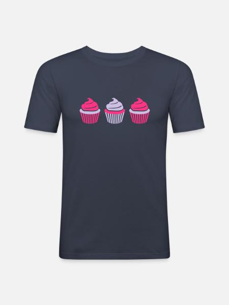 Cupcake - Men's Slim Fit T-Shirt - navy