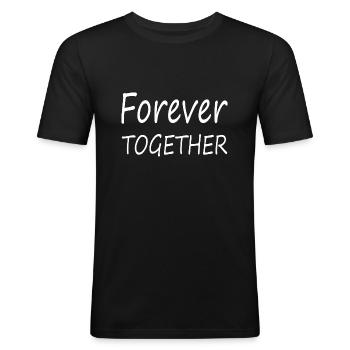 Forever Together - Men's Slim Fit T-Shirt - black - Front - Nik (191cm)
