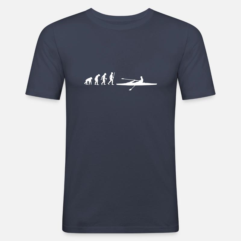 Ruderer Evolution - Männer Slim Fit T-Shirt - Navy