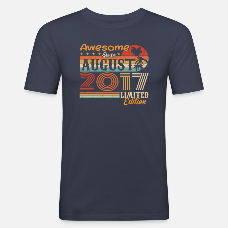 2017 August Geschenkidee August 2017 - Männer Slim Fit T-Shirt - Navy