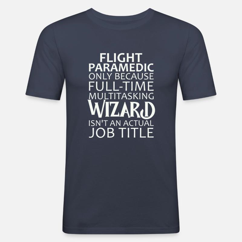 Flight Paramedic Wizard Luftrettung - Männer Slim Fit T-Shirt - Navy