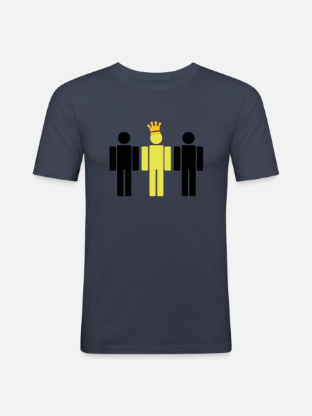 3c roi - T-shirt près du corps Homme - bleu marine