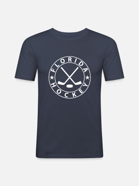 Florida Eishockey - Männer Slim Fit T-Shirt - Navy