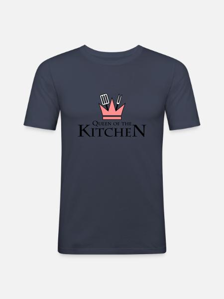 Queen Of The Kitchen - Men's Slim Fit T-Shirt - navy