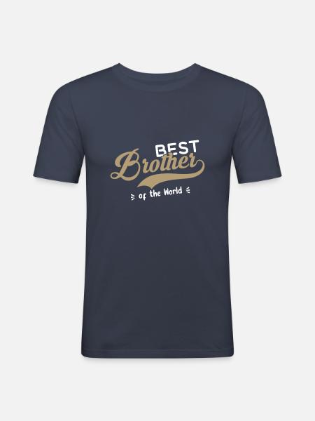 Bester Bruder - Männer Slim Fit T-Shirt - Navy