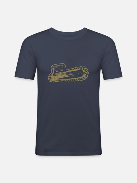 Chainsaw Chainsaw Pocket Design - Men's Slim Fit T-Shirt - navy