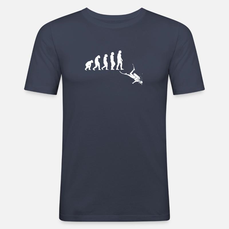 Diver evolution tshirt - Men's Slim Fit T-Shirt - navy