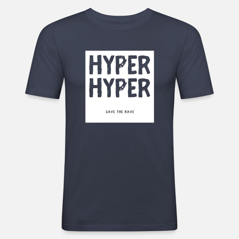 HYPER HYPER - Männer Slim Fit T-Shirt - Navy