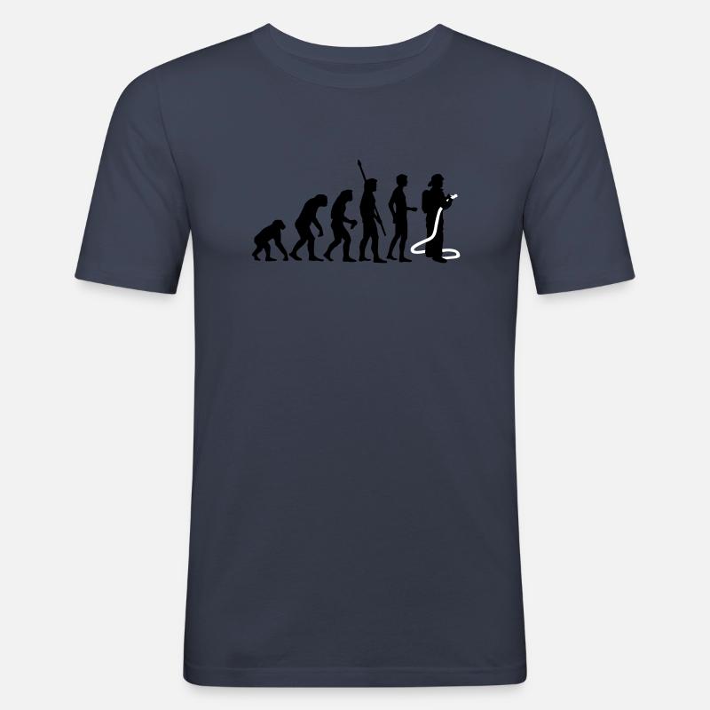 evolution firefighter - Men's Slim Fit T-Shirt - navy