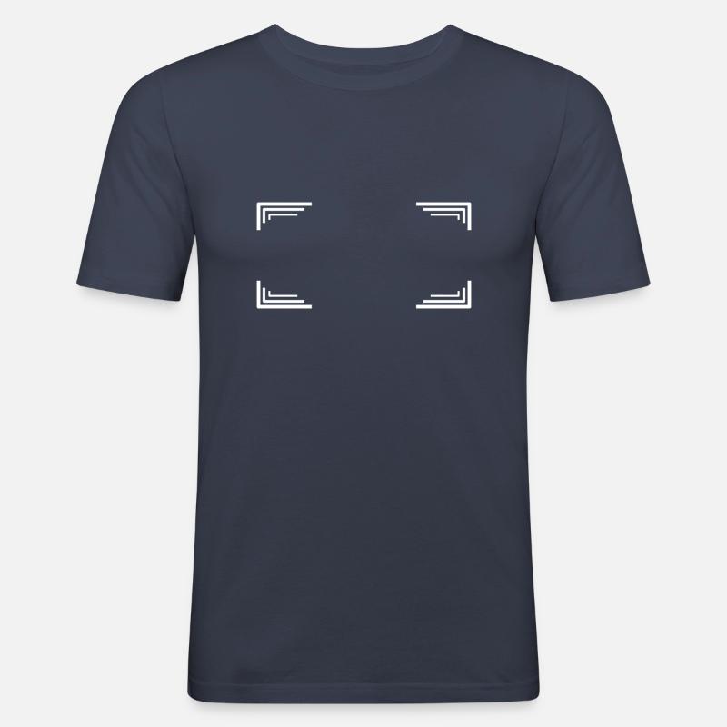 Rectangle Frame, élément - T-shirt près du corps Homme - bleu marine