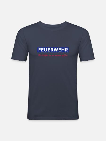 Feuerwehr - Männer Slim Fit T-Shirt - Navy