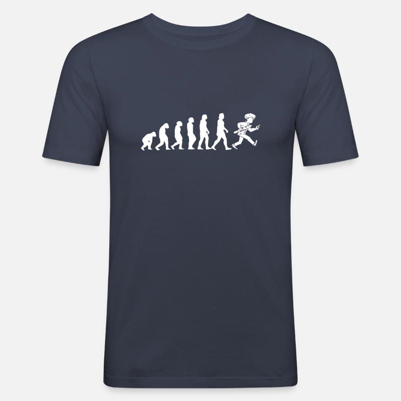 Baker - evolution - Men's Slim Fit T-Shirt - navy