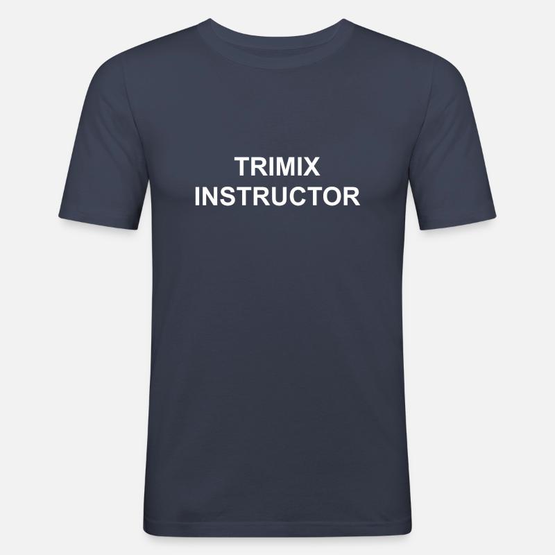 TRIMIX INSTRUCTOR - Männer Slim Fit T-Shirt - Navy