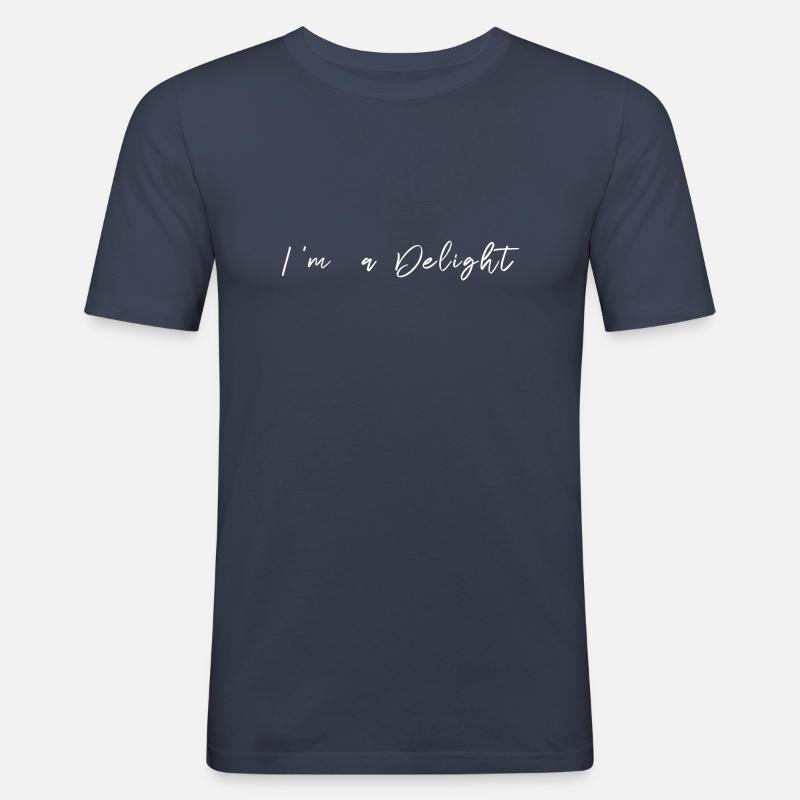 I´m a Delight - Männer Slim Fit T-Shirt - Navy