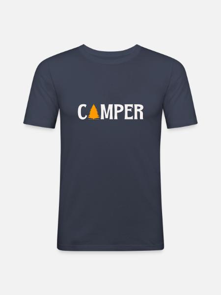 Camping-car cool - T-shirt près du corps Homme - bleu marine