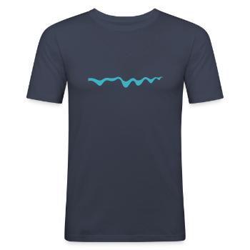 MUSCHi DIVERS 2017 Facelift Wave - Männer Slim Fit T-Shirt - Navy - Vorne - Nik (191cm)