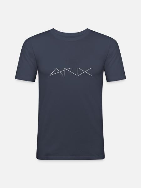 Anonyme Orcas Schriftzug - Männer Slim Fit T-Shirt - Navy