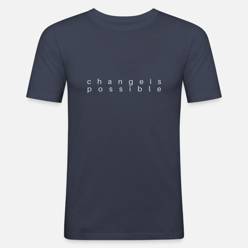 Change is Possible - Männer Slim Fit T-Shirt - Navy