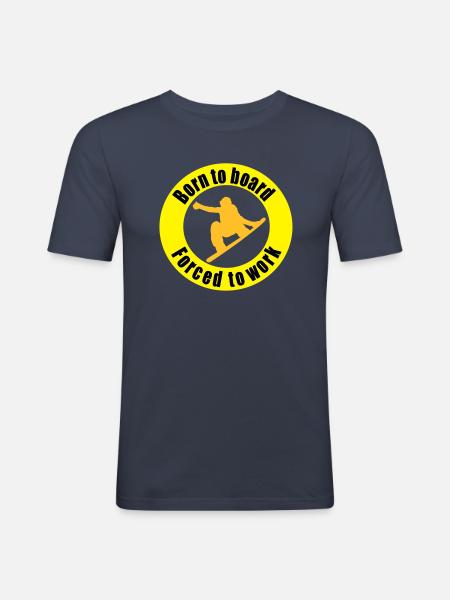 snowboard - T-shirt près du corps Homme - bleu marine