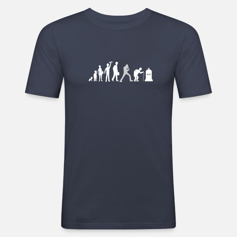 Rock-Evolution - Männer Slim Fit T-Shirt - Navy