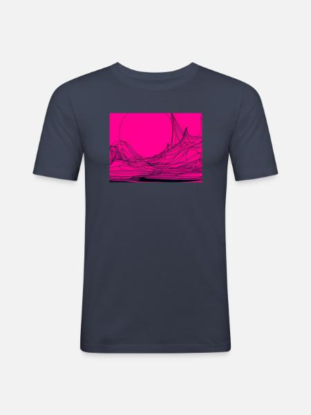 Graphic landscape - Men's Slim Fit T-Shirt - navy