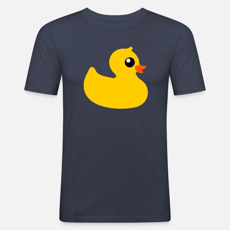 Quietscheentchen - Männer Slim Fit T-Shirt - Navy