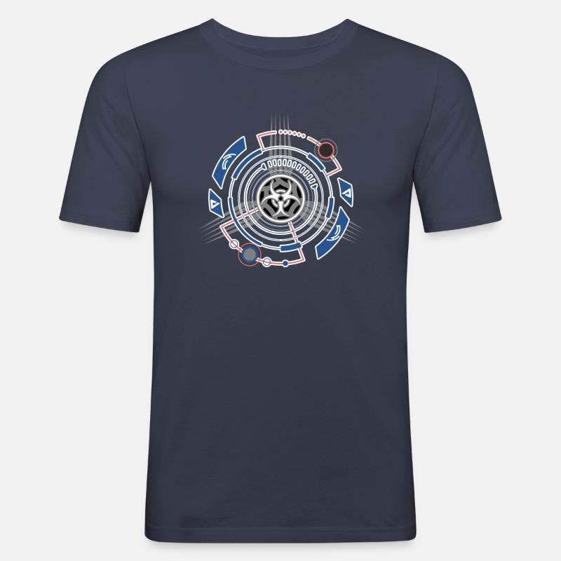 Tech Design Zukunft Technikfreaks - Männer Slim Fit T-Shirt - Navy