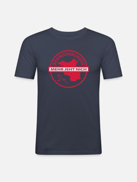 brandenburg - Männer Slim Fit T-Shirt - Navy