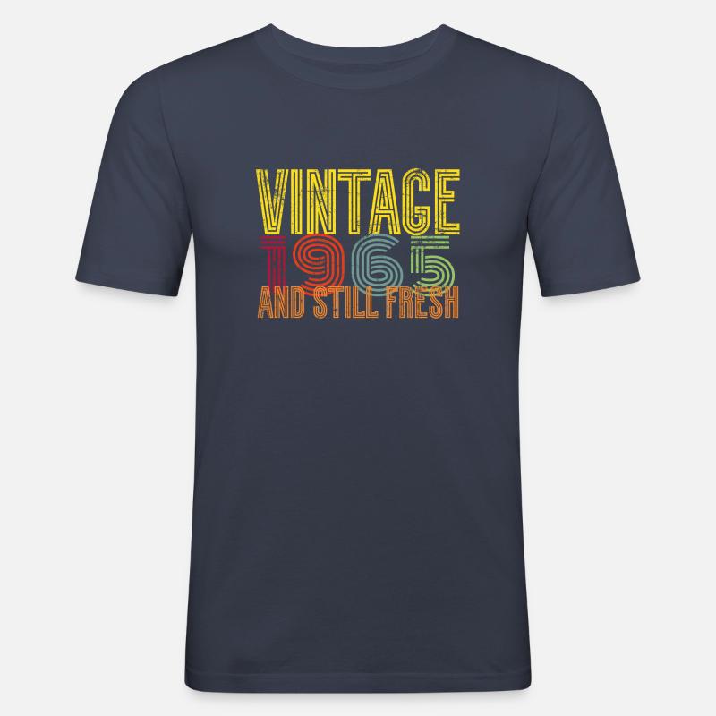 Annata 1965 - Maglietta aderente da uomo - navy