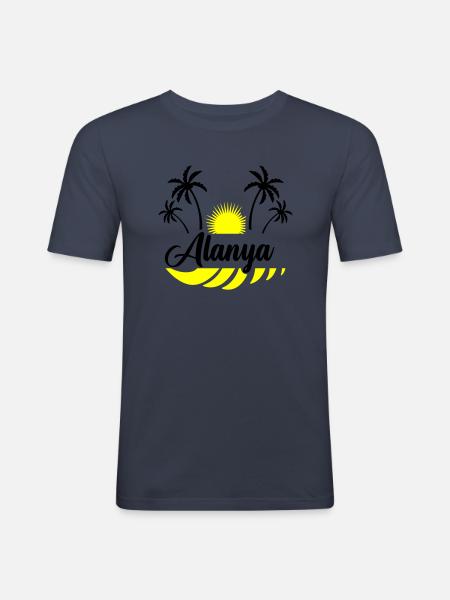 Alanya - Men's Slim Fit T-Shirt - navy