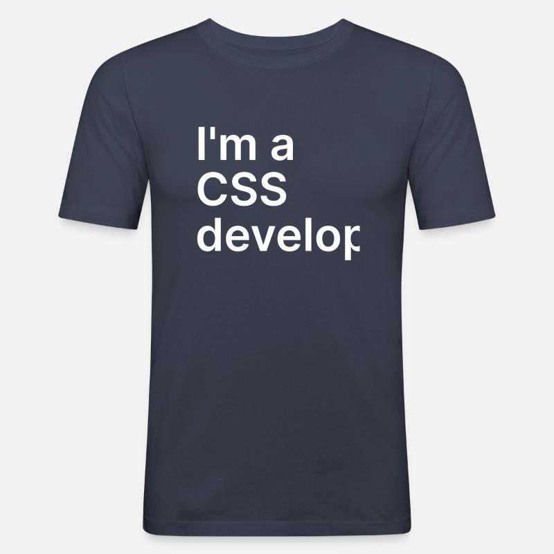 I'm a CSS developer - Men's Slim Fit T-Shirt - navy