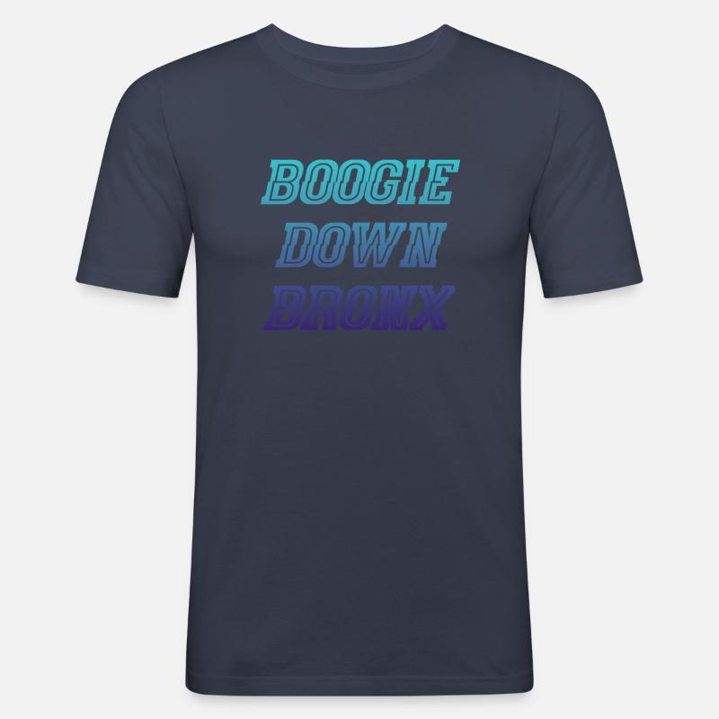 Boogie Down Bronx - Männer Slim Fit T-Shirt - Navy