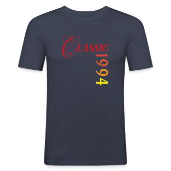 1994 Year of birth - Men's Slim Fit T-Shirt - navy - Front - Nik (191cm)